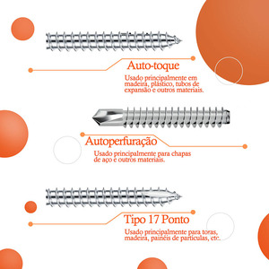 Vis <span class=keywords><strong>à</strong></span> tête cylindrique Phillips zinguée, autoperceuse, autotaraudeuse, fabrication chinoise, haute qualité - Product Image 3