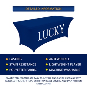 Tùy Chỉnh Căng Hình Chữ Nhật Khăn Trải Bàn Với Logo Thương Mại Cho 4ft/6ft/8ft Nhà Bảng Cho Kỳ Nghỉ Sinh Nhật Đảng Khăn Trải Bàn - Product Image 4