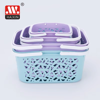 Panier de rangement en plastique avec poignées, styles 1L, 2.4L, 4.5L, pour la mode, le shopping et l'organisation domestique, vente en gros