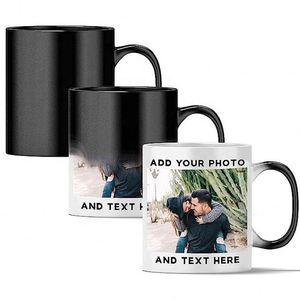 Tazas de Cerámica Blancas Personalizadas al por Mayor con Logotipo, Tazas Mágicas de 11 oz, Tazas de Café que Cambian de Color para Sublimación - Product Image 1