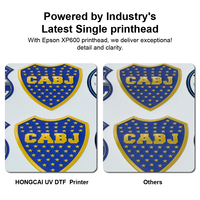 Imprimante DTF Hongcai DX7 1 tête 30 cm pour autocollants logo, étiquettes 3D en silicone UV et TPU pour tissus textiles
