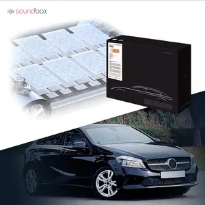 Lastst SoundDeadening Mat para coches Paquete de 115 hojas, Butyl Sound Deadener Mat Material de amortiguación de sonido de coche para Chasis de coche Wh