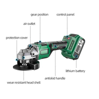 Meuleuse d'angle sans fil 21V à moteur sans balais pour la découpe, le meulage et le polissage du métal, outil électrique portable pour usage industriel