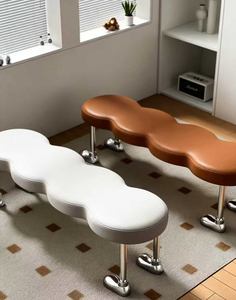 Taburete para poner zapatos de Internet Celebrity Ant, de lujo ligero, con asiento tapizado de alta gama, banco largo, taburete para probador - Product Image 4