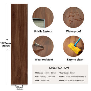 Vinilo en relieve antipolillas para dormitorio ecléctico <span class=keywords><strong>de</strong></span> calidad superior 183mm * 1220mm Pisos <span class=keywords><strong>de</strong></span> vinilo <span class=keywords><strong>de</strong></span> lujo SPC - Product Image 5