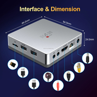 Boîtier TV de jeu Android 14 HCS96, console de jeu intelligente 4K, WiFi pour lecteur multimédia, émulateur rétro, prise EU/US, 64 Go, plus de 15 000 jeux