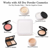 JLY OEM ODM Applicateur de poudre compacte carré en velours sur mesure pour salon de beauté, maquilleur professionnel, studio, application quotidienne du blush et de la poudre fixante