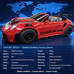 รถโกคาร์ทไฟฟ้า GT3 รุ่นใหม่ล่าสุด สไตล์วินเทจ สำหรับดริฟท์  แบตเตอรี่ลิเธียม 72V 50Ah ควบคุมผ่านแอพ มอเตอร์ 2500W ความเร็วสูงสุด 80 กม./ชม. - Product Image 4