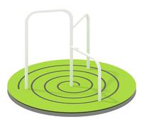 Chaise tournante attrayante en métal pour enfants, idéale pour les parcs d'attractions intérieurs/extérieurs et les centres commerciaux