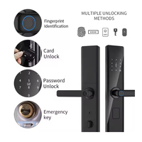 Serrure de porte intelligente TTlock Wi-Fi avec carte à puce biométrique d'empreintes digitales et clé de mot de passe Cloud électronique pour les serrures de porte d'air d'appartements