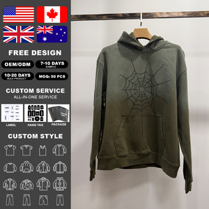 KingSen Custom Men's Autumn Winter <b>Hoodie</b> Heavyweight <b>Polyester</b>/Cotton Digital Printing Knitted Fabric Eco-Friendly Breathable - Product Image 2
