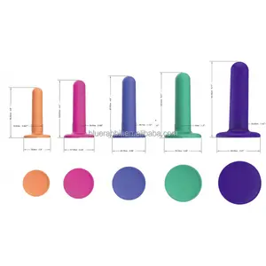 여성용 BlueRabbit 실리콘 확장기 골반저 근육 트레이너 도매 5 피스 실리콘 질 확장기 세트