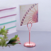 Porte-cartes de table en acier inoxydable de qualité supérieure, support de menu, support de table pour hôtel, restaurant, mariage, porte-étiquette de table, porte-numéro