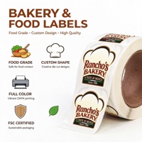 Étiquettes d'emballage alimentaire personnalisées de haute qualité, autocollants en vinyle imperméables, adhésifs de qualité alimentaire, autocollants de logo de produit