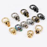 Deepeel KY595 26*13mm bricolage à la main couture sac à bandoulière côté boucle de connexion en alliage de Zinc vis Rivet sac chaîne sangle accessoire