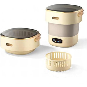 Mini Lavadora Portátil Eléctrica de Plástico Plegable de 15L con Cesta de Centrifugado para Ropa Interior - Product Image 1