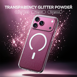 Funda Protectora Magnética Transparente con Purpurina para Teléfono Móvil iPhone 18 Pro Max, Modelo B470, Personalizada, de Lujo, con Cristales IMD - Product Image 2