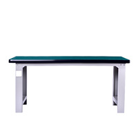 Table de travail en acier inoxydable en gros avec trois tiroirs de rangement, bureau personnalisé au design moderne, mobilier de bureau commercial durable