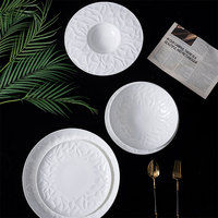 Service de table de luxe PITO en porcelaine fine blanche, assiettes, bols et soupières en céramique, service de table en porcelaine fine violette