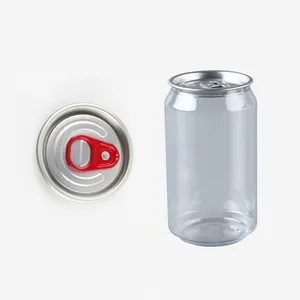 Aluminum easy open end ring pull lid plastic bottle cap lid for PET can supplier