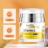 Crème réparatrice et éclaircissante SADOER à la vitamine C et au collagène, pour tous types de peaux, marque privée OEM