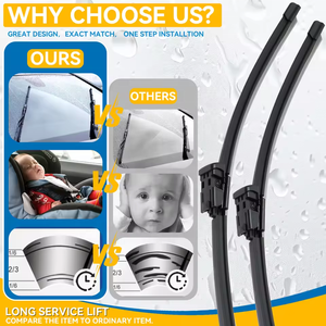 Accessoires de voiture, balais d'essuie-glace avant, caoutchouc naturel, pour Tesla Model 3 2017-2026 - Product Image 5