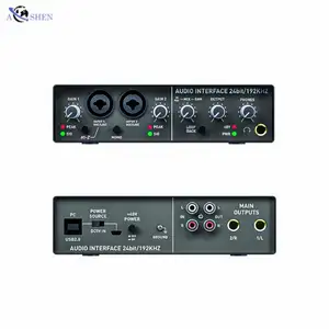 Professional Q24 USB Audio Sound Card Interface Mixing Studio Recording Computer Record Box For Show Livestream More