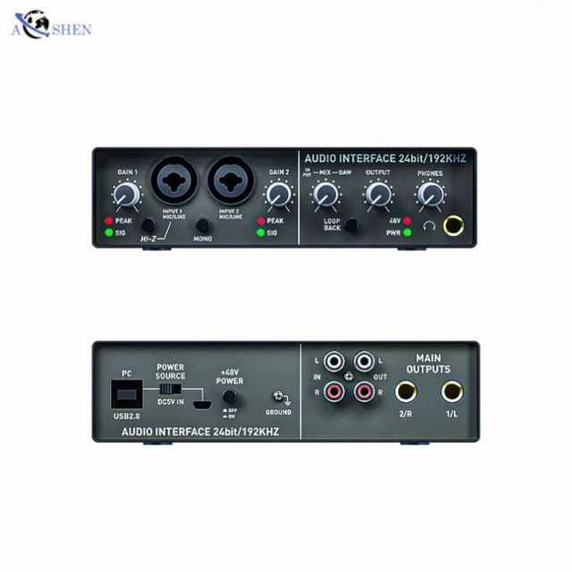 Professional Q24 USB Audio Sound Card Interface Mixing Studio Recording Computer Record Box for Show Livestream More
