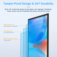Pantalla Digital Interactiva con Soporte de Piso para Interiores, LCD 4K de 43 y 65 Pulgadas, Tótem Publicitario con Infrarrojos para Tiendas