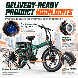 Bicicleta Eléctrica Plegable QMWHEEL F30 Ultra, en Stock en el Reino Unido, 20 Pulgadas, 250W, 48V, 70Ah, Batería Dual, Largo Alcance - Product Image 2