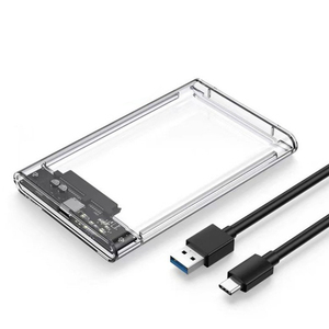 Caja para SSD USB C 3.1 Gen <span class=keywords><strong>2</strong></span> a SATA III, Carcasa Externa Transparente para Disco Duro de <span class=keywords><strong>2</strong></span>.5 Pulgadas y 7mm/9.5mm, Sin Herramientas, con UASP - Product Image 1