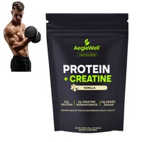 AegleWell Protéine Créatine en Poudre Sachet Individuel, 22g Protéines 5g Créatine Monohydrate pour la Construction Musculaire et l'Entraînement