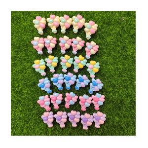 Vendita calda 100 pezzi pastello cuore palloncino Flatback resina cabochon abbellimenti per cassa del telefono Scrapbooking creazione di gioielli fai da te - Product Image 4