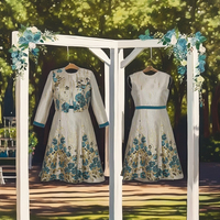 Robes décontractées florales de printemps élégantes pour femmes, grande taille, longueur genou, styles formels, conception turque, tissu en mousseline de soie, teint uni et naturel