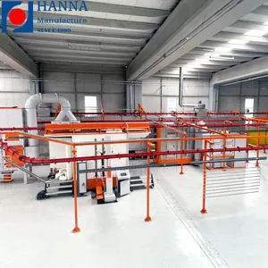 Aluminum Extrusion Profile Automated Electrostatic Spray System Booth Oven Powder Coating Line Plant