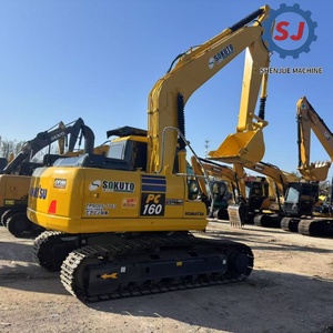 รถขุดตีนตะขาบ Komatsu PC160 PC160-7 มือสอง สภาพดี 95% น้ำหนัก 16 ตัน ระบบไฮดรอลิก รถขุดขนาดกลาง - Product Image 1