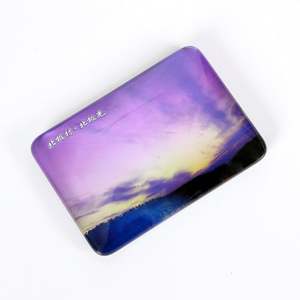 Aimant de réfrigérateur en verre cristal Art Déco, souvenir touristique du village arctique Heilongjiang Mohe, avec motif des aurores boréales, pour la cuisine - Product Image 3