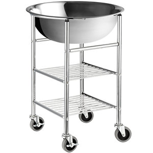 Heavy Duty Movable Stainless Steel Multi Layer <b>Kitchen</b> Storage Rack Organizer With Wheels For Commercial Mixing Bowl - Product Image 1
