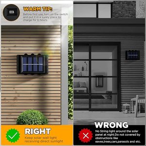 Luces Solares de Jardín, Lámpara de Pared, Luz LED Solar Ascendente y Descendente, Decorativa, Impermeable IP65 - Product Image 5