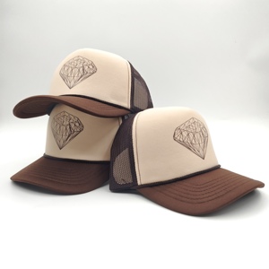 Gorra trucker vintage estilo OTTO de espuma con logo personalizado impreso, alta calidad OEM, MOQ bajo, gorra snapback de 5 paneles con malla trasera para hombre - Product Image 2