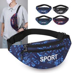 Nueva Riñonera Deportiva para Hombre con Patrón de Letras Azules, Bolsa de Pecho Ajustable con Bolsillo para Teléfono Celular, para Senderismo y Uso Diario - Product Image 5