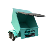 Revêtement en poudre VTA approuvé Mobile Skip Bin Trash Trailer