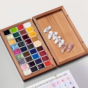 MyBeautyNails - Juego de Pinturas de Acuarela Sólidas para Decoración de Uñas, Tinta de Mármol, 36 Colores, Paleta de Acuarelas - Product Image 1