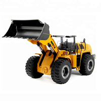 Camion de Construction Télécommandé 1/14 Modèle Huina 1580 Excavatrice en Alliage Métallique 1583 Chargeuse sur Pneus Moulée sous Pression 1573 Jouets Camion Benne RC