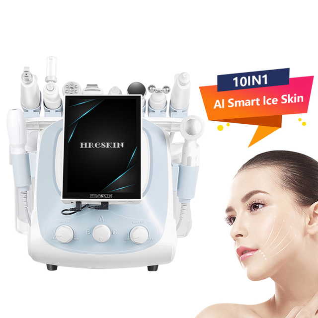 10 in 1 AI Smart Skin PRO MAX Hydro Dermabrasion Facial Beauty Machine with Skin Analyzer 3-Spectrum Skin Analysis Function