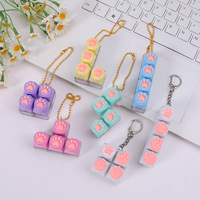 Clavier LED créatif à 4 touches, motif patte de chat mignon, porte-clés anti-stress, pendentif pour sac à dos, cadeau promotionnel en gros