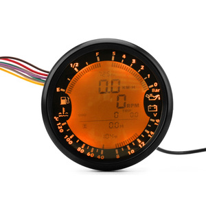 จอแสดงผล LED สำหรับแผงหน้าปัดรถยนต์ ขนาด 90 มม. พร้อมมาตรวัดความเร็วรอบ วัดความเร็ว วัดแรงดันน้ำมัน วัดอุณหภูมิน้ำ วัดแรงดันไฟฟ้า สำหรับการดัดแปลงและอัปเกรด - Product Image 1