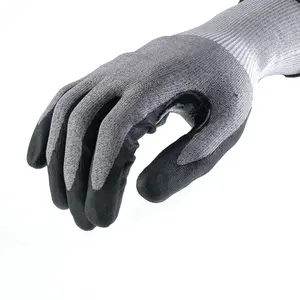 18 Gauge Fiber Double Tungsten Liner ANSI A9 Anti Cut Mechanic Micro Foam Nitrile Palm Coated Work Safety Hand Protective Glove