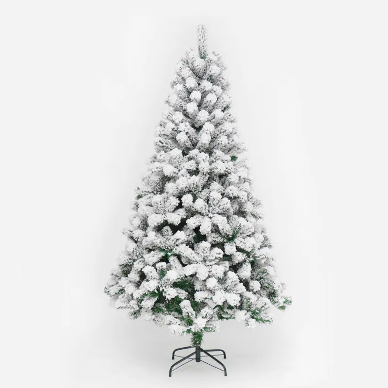 artificial christmas trees decorate Encrypt snowflake flocking for hotel outdoor street