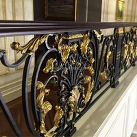 JXY Garde-corps d'escalier en fer forgé de style européen classique pour hôtels avec garantie de plus de 5 ans